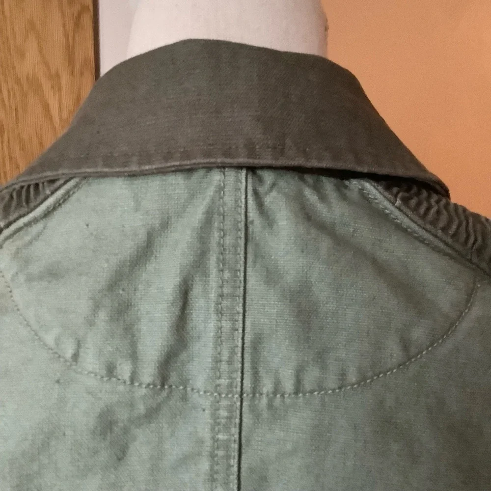 WILFRED FREE Olive Green Moto Jacket Size S - Picture 8 of 16